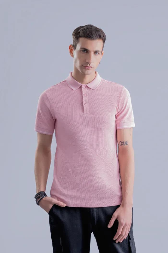 Off-Grid Polo T-shirt - Blush